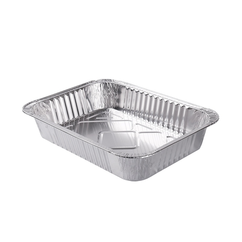 370X270mm Disposable Foil Loaf Baking Pan Aluminum Hot Food Packaging Container with Foil Lid