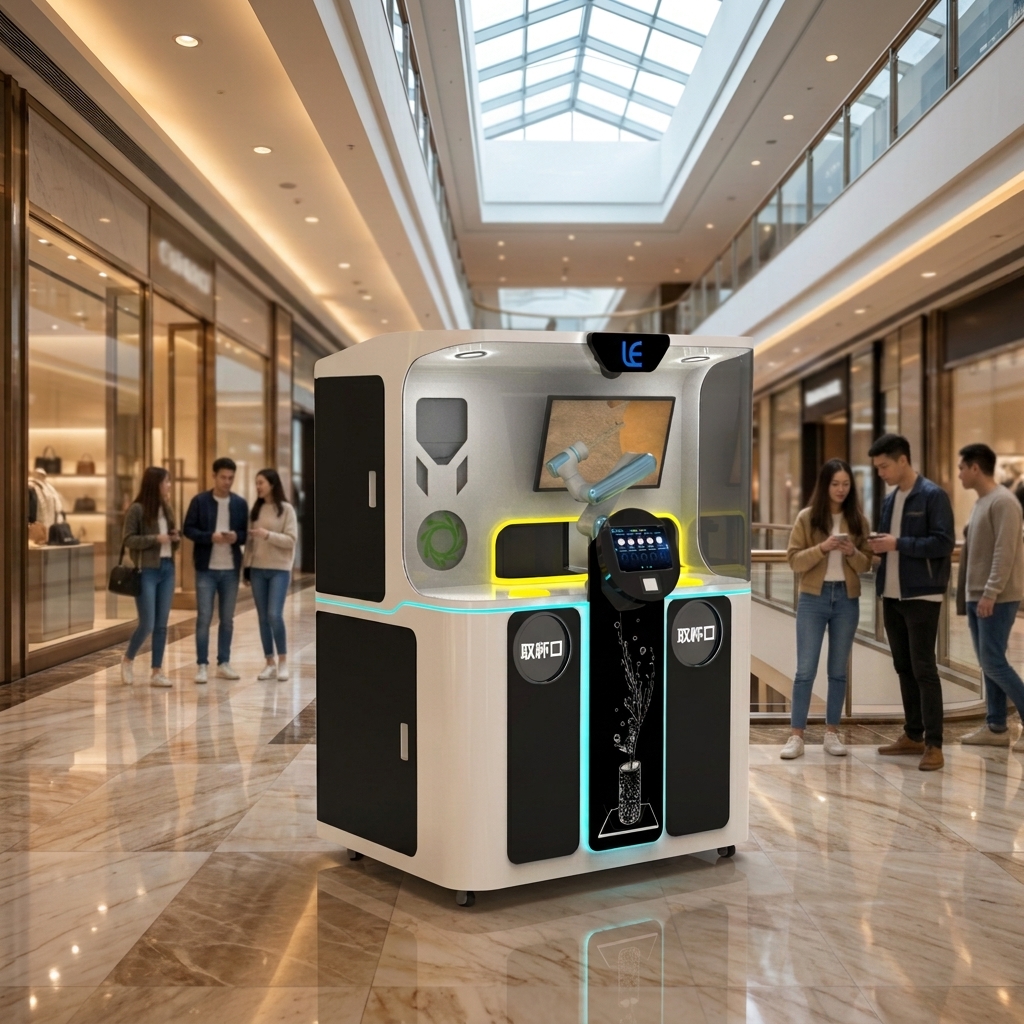 Self Supplying 24H Robotic Coffee Barista Latte Print Automatic Coffee Vending Machine Multiple Cups