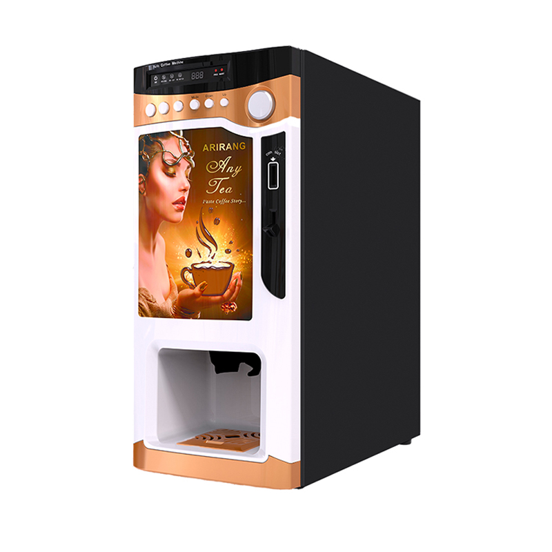 Coin Coffee Machine Coin Payment System Vending Coffee Machine  With Automatic Cup Dispenser Instant Coffee Vending Machine