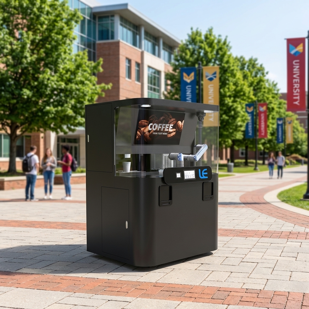 24H Supply Robotic Arm Coffee Barista Latte Print Automatic Coffee Vending Machine Multiple Cups