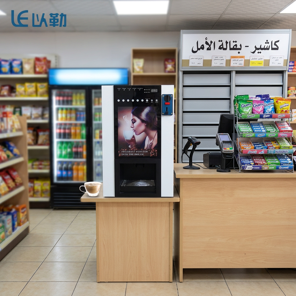 Premium Coffee Fast Turkish Coffee Vending Machine LE302B With Multiple Coin Payment Multiple Water Way