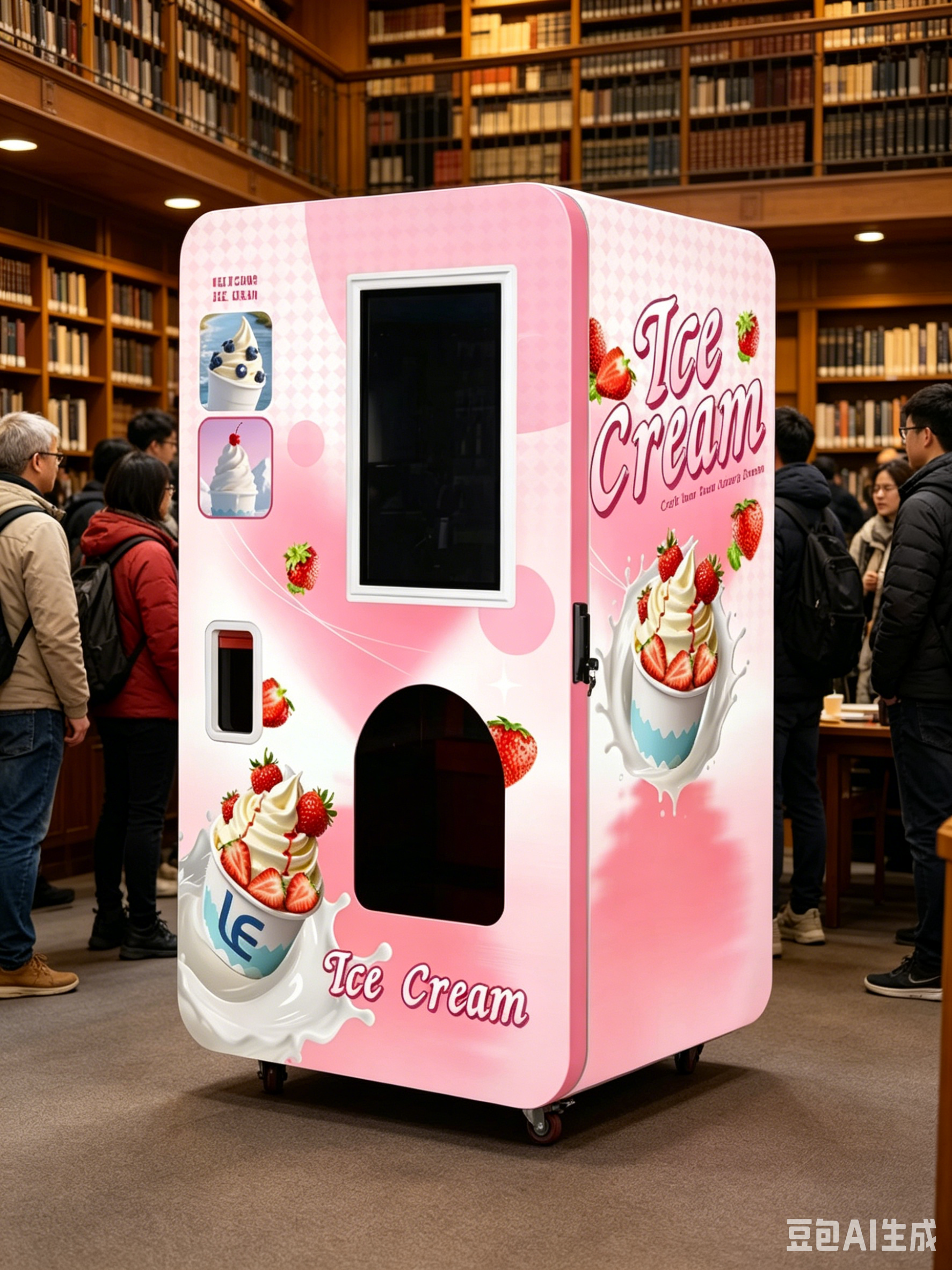 Compact Unattended Ice Cream Kiosk  Air-Cooled No Water Hookup Perfect for High-Footfall Venues
