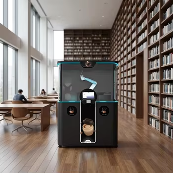 LE920A  Robot Barista Commercial Bean to Cup Coffee Vending Machine with Fresh Milk Frothing Support MDB Protocol