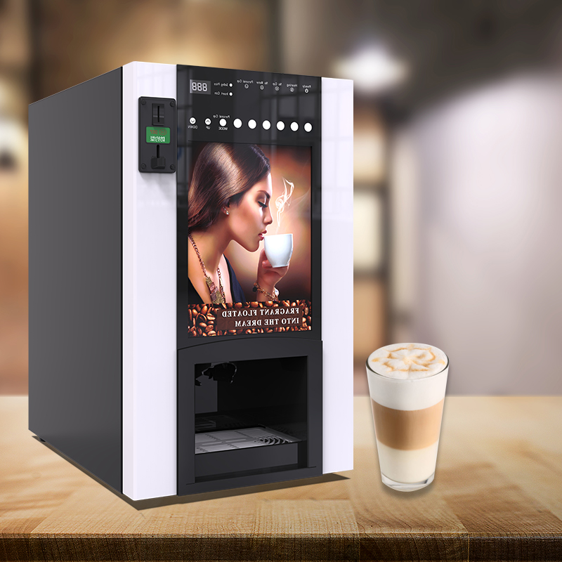 6-Drink Coin-Operated Desktop Vending Machine with 4 Containers
