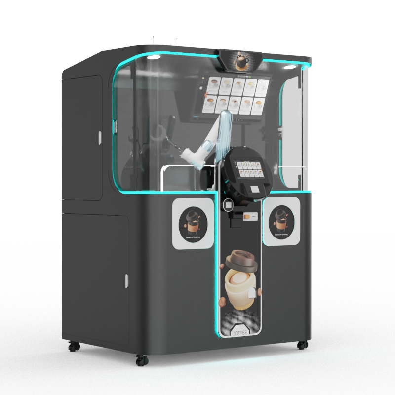 Coffee Vending Machine Auto Clean DIY Printing Custom Graphics Touchscreen Credit Card Coin SDK Cloud-Based Management