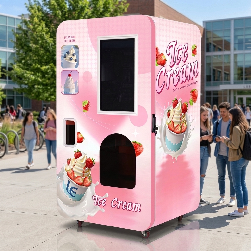Soft Ice Cream Vending Machine for Hotels and Catering with Cashless Payment