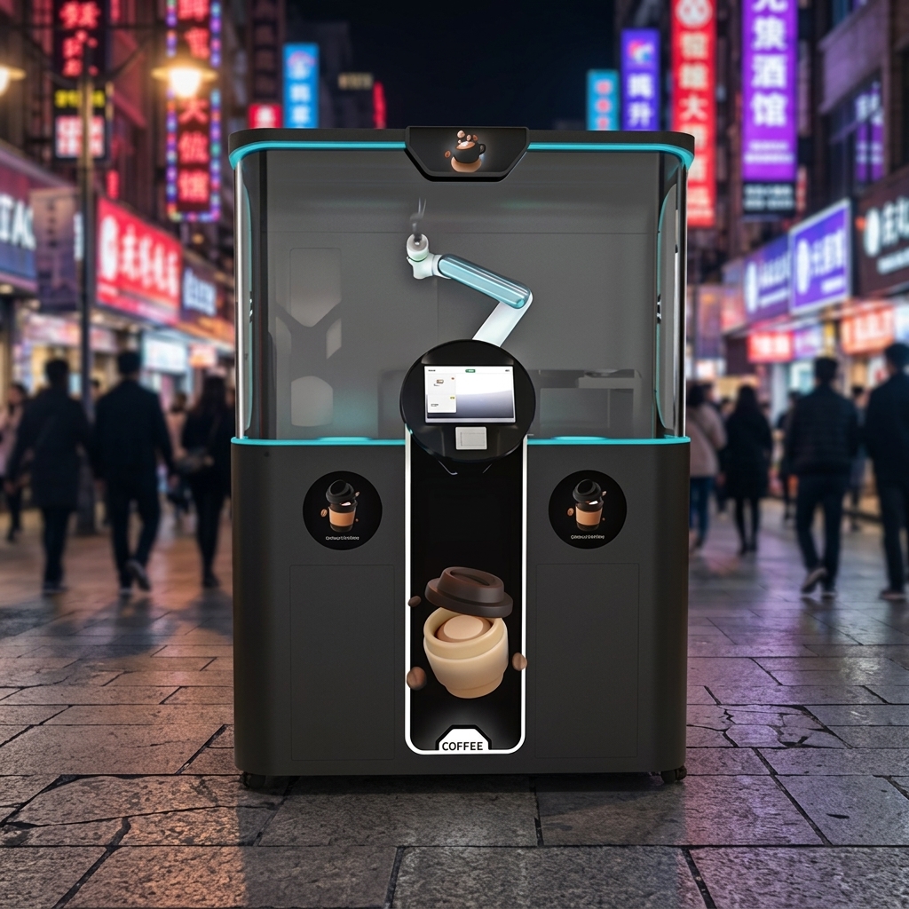 LE VENDING LE920A with MDB Protocol  Robot Barista Commercial Bean to Cup Coffee Vending Machine with   Fresh Milk Frothing