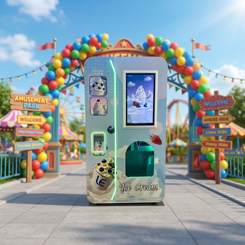 Intelligent Commercial Soft Ice Cream Vending Machine ISO9001