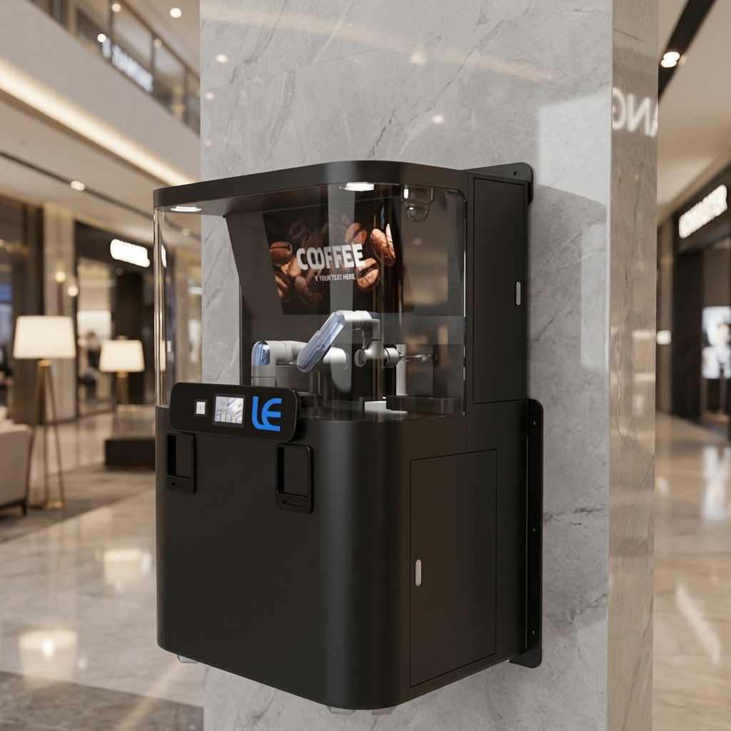 AI Intelligent Robot Barista Commercial Coffee Vending Machine Smart Espresso Maker SDK Touchscreen Cloud-Based Management
