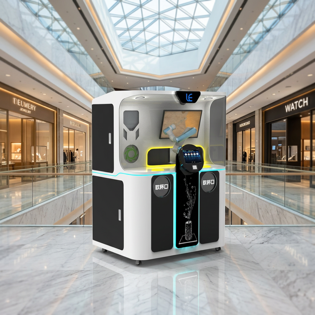 AI Intelligent Robot Barista Commercial Coffee Vending Machine Smart Espresso Maker SDK Touchscreen Cloud-Based Management