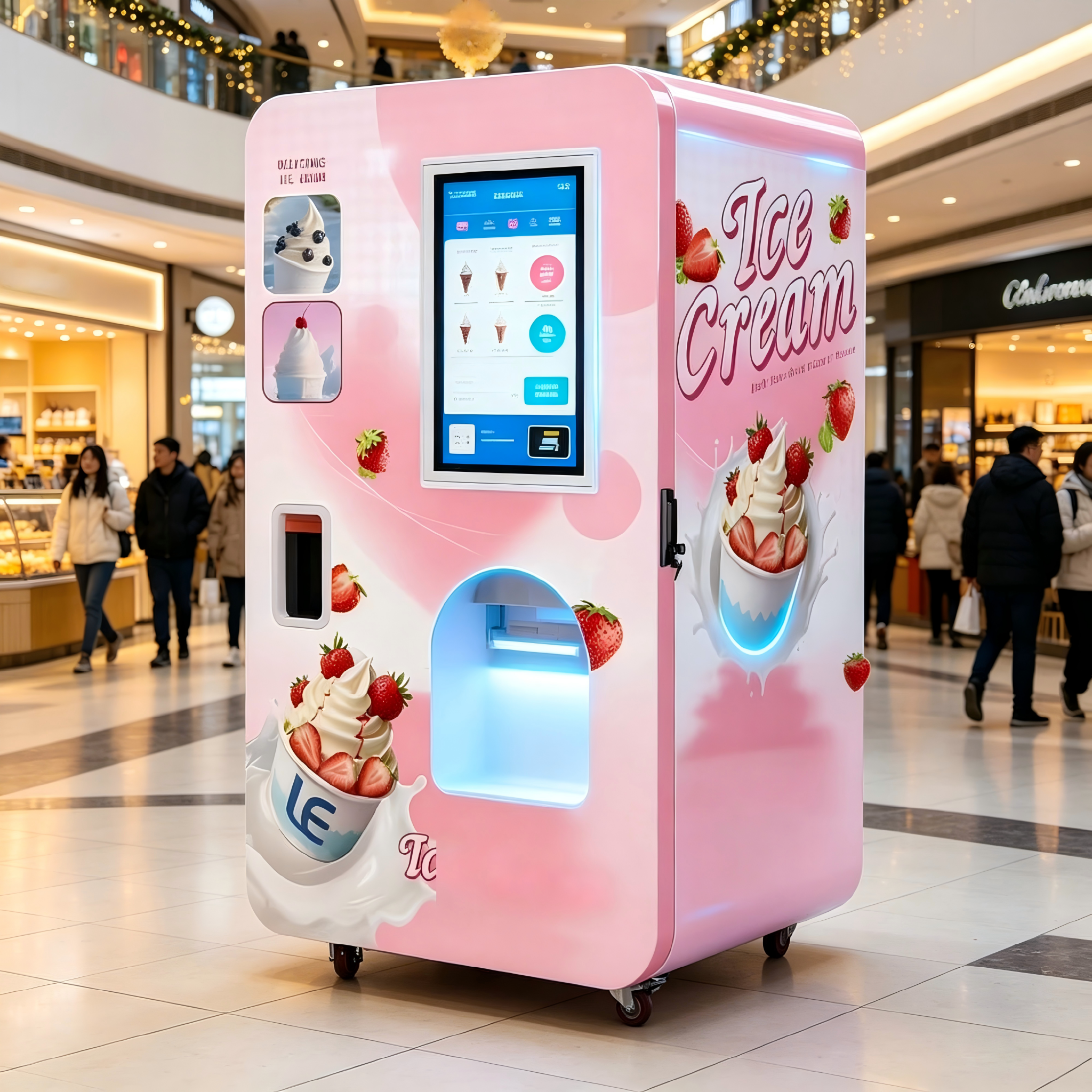 High Quality Automatic Ice Cream Vending Machine 24H With Multiple Payment System