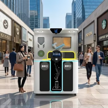 LE920A Robot Barista Commercial Bean-to-Cup Coffee Vending Machine With Fresh Milk And Ice Cube Photo Print