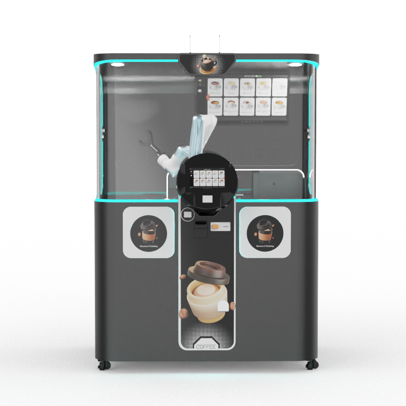 Coffee Vending Machine Auto Clean DIY Printing Custom Graphics Touchscreen Credit Card Coin SDK Cloud-Based Management