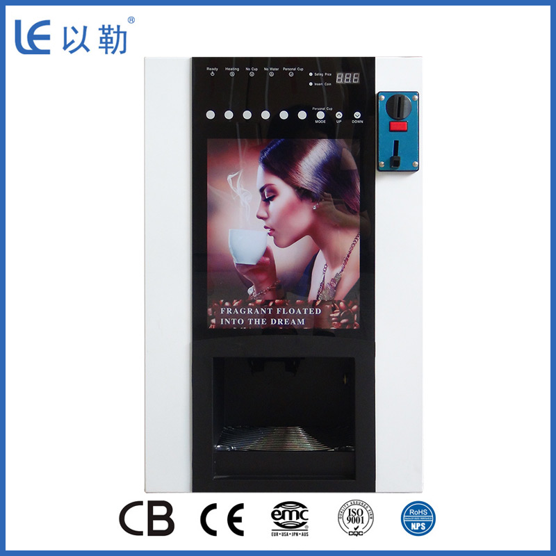 Professional Coin-operated Commercial Instant Coffee Vending Machine Automatic Unmanned Coffee Machine