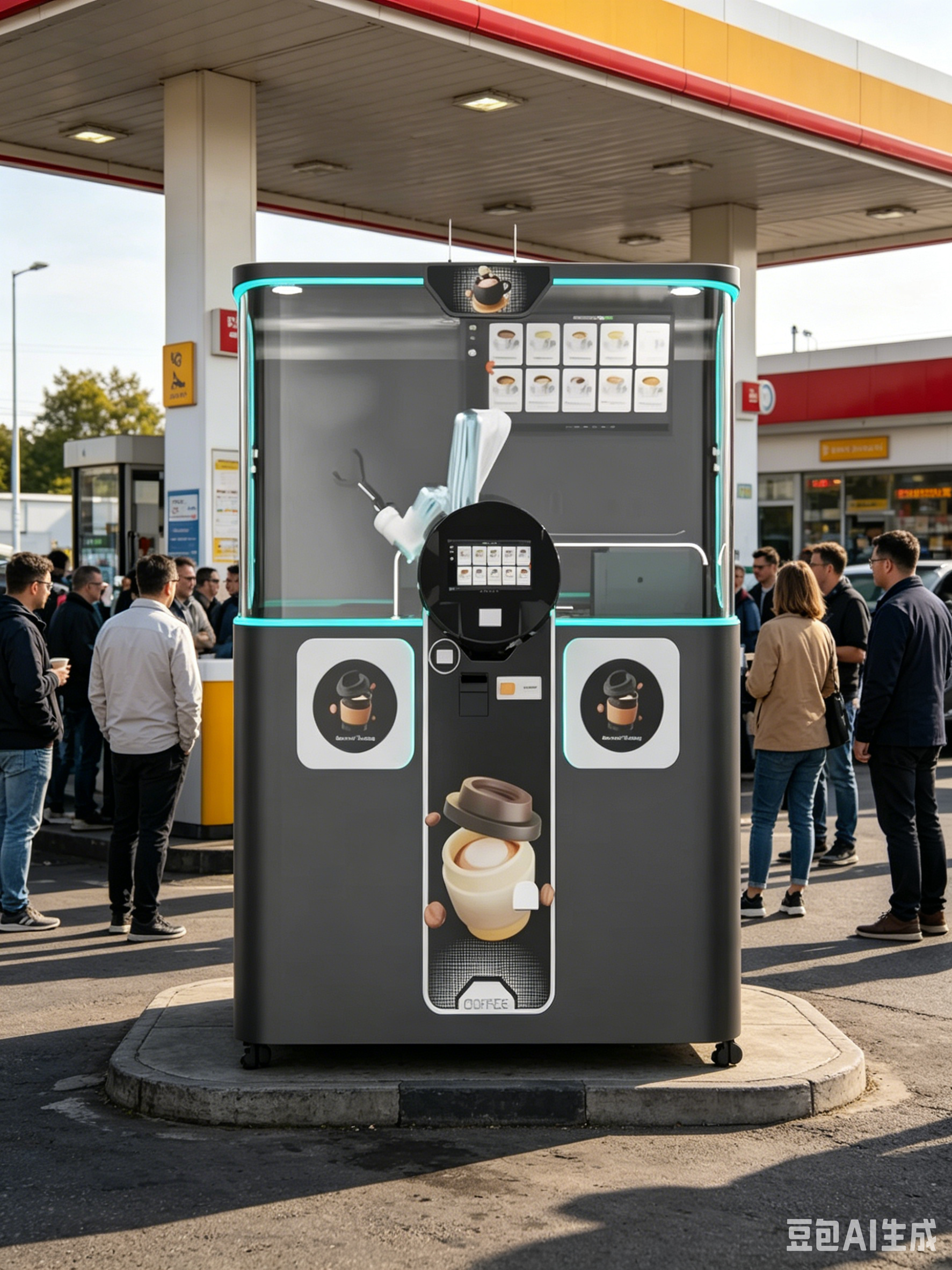OEM ODM Smart Robotic Arm Coffee Vending Machine Bean to Cup Multiple Drinks 24h Self Servicefor Entertainment & Public Places