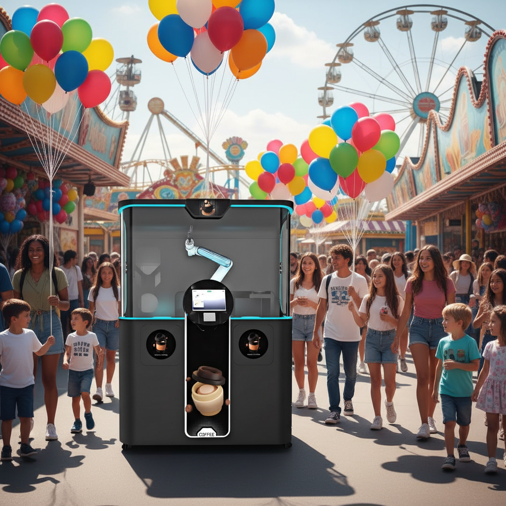 LE920A with MDB Protocol  Robot Barista Commercial Bean-to-Cup Coffee Vending Machine with   Fresh Milk Frothing