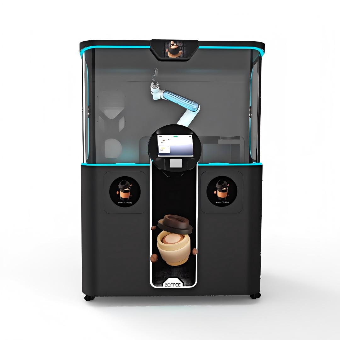 AI Intelligent Robot Vending Machine With Robot Arm for Fresh Ground Cafe  for Different Public Spots