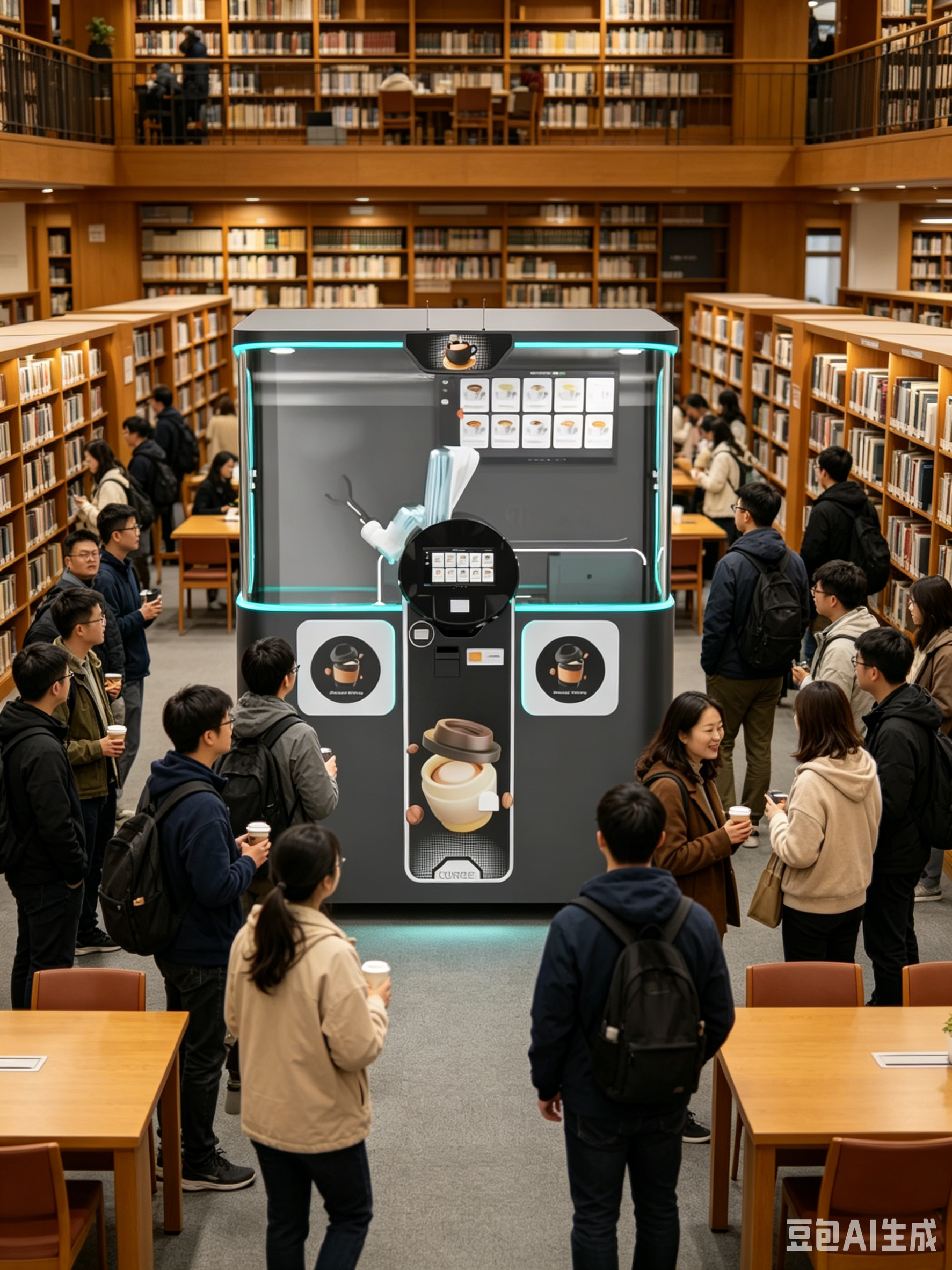 Commercial Robotic Arm Coffee Vending Equipment Full Auto Unattended Coffee Machine for Gas Station Unmanned Retail Store Office
