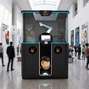 LE VENDING LE920A with MDB Protocol  Robot Barista Commercial Bean to Cup Coffee Vending Machine with   Fresh Milk Frothing