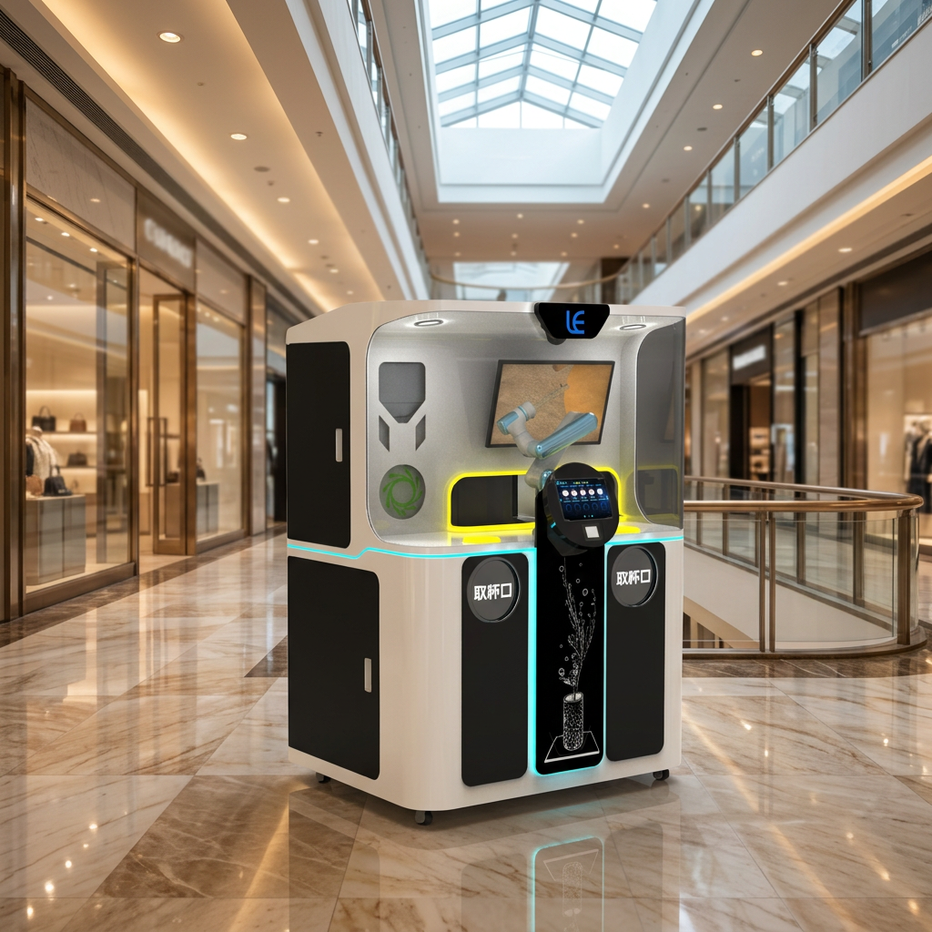 AI Intelligent Robot Barista Commercial Coffee Vending Machine Smart Espresso Maker SDK Touchscreen Cloud-Based Management