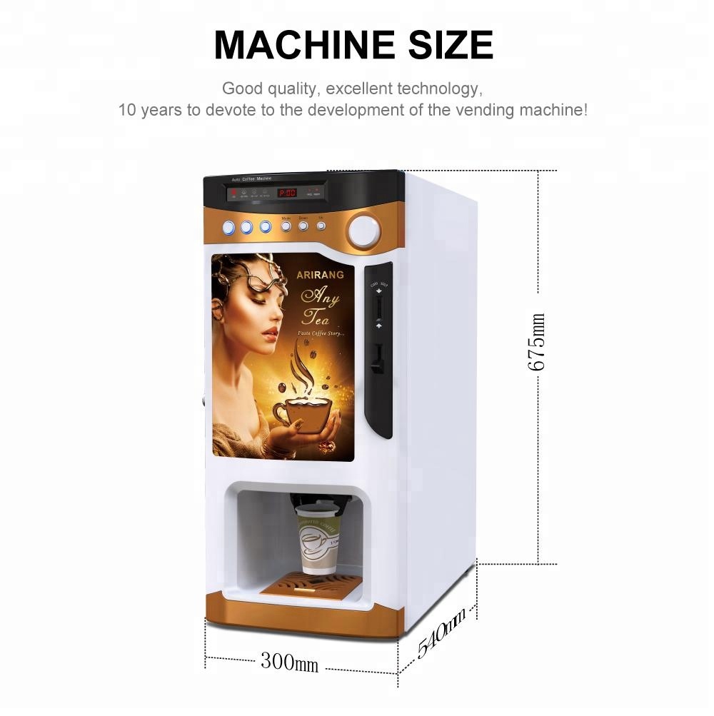 LE303V LE Vending Commercial Automatic Instant SDK Coin Operated Tea Coffee Vending Machine 220V/110V 1 Year Warranty