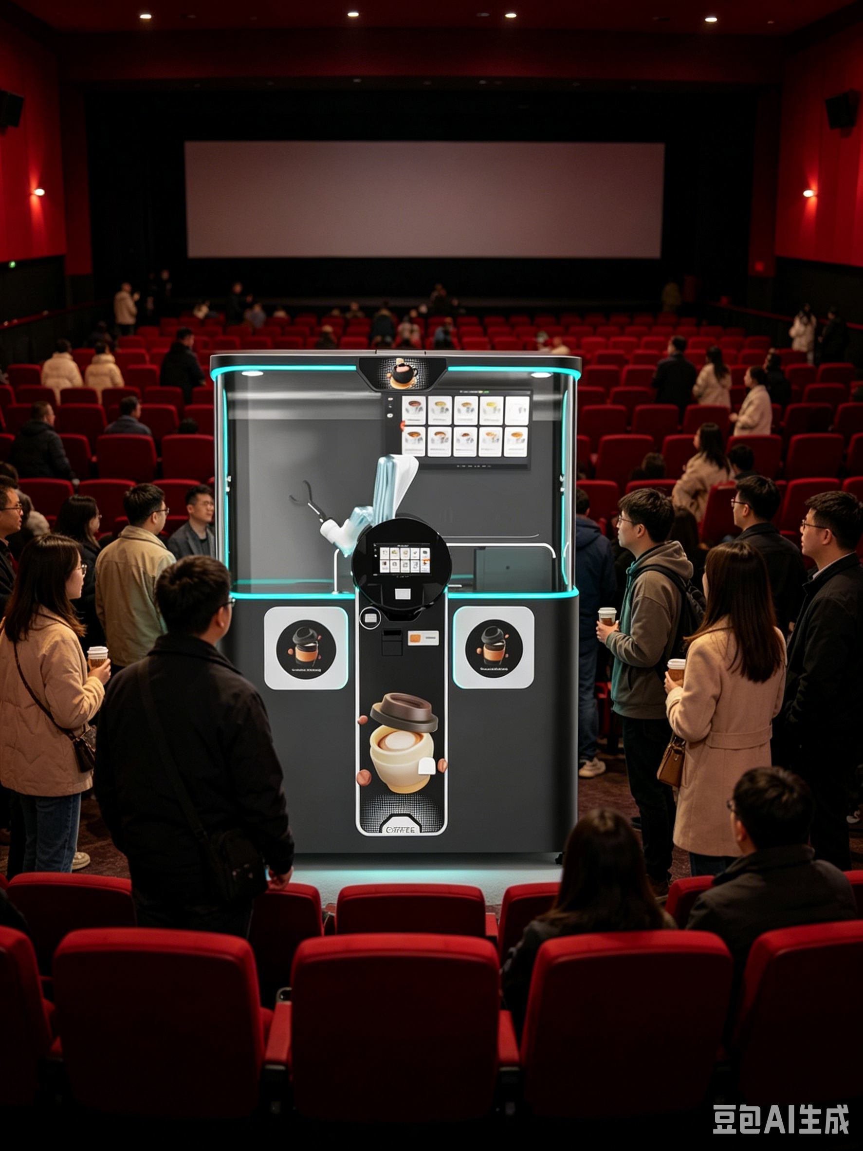 OEM ODM Smart Robotic Arm Coffee Vending Machine Bean to Cup Multiple Drinks 24h Self Servicefor Entertainment & Public Places