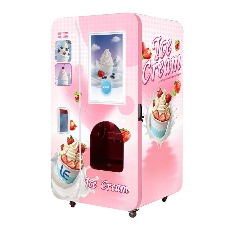 Automatic Soft Ice Cream Machine Multi-Flavor Ice Cream Powder Milk Night Model 18L Canisters With 6 Toppings