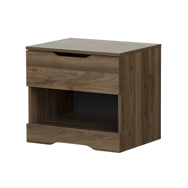 Stylish Nightstand Modern Bedroom Furniture Wooden Single Drawer with Storage Layer Bedside Table
