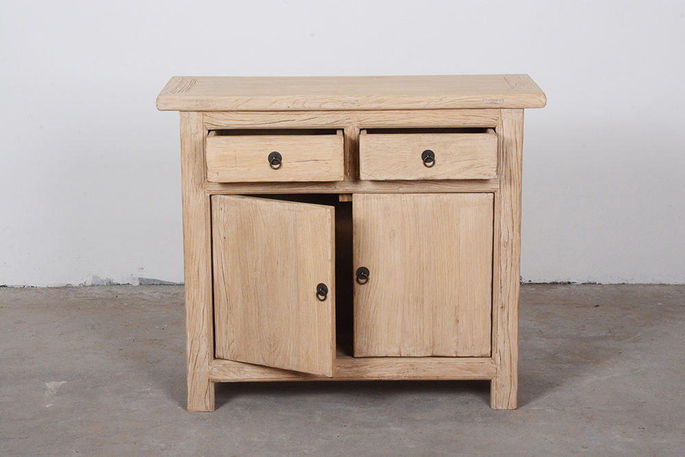 Solid Recycled Elm Two-Door Sideboard for Elegant Dining Rooms