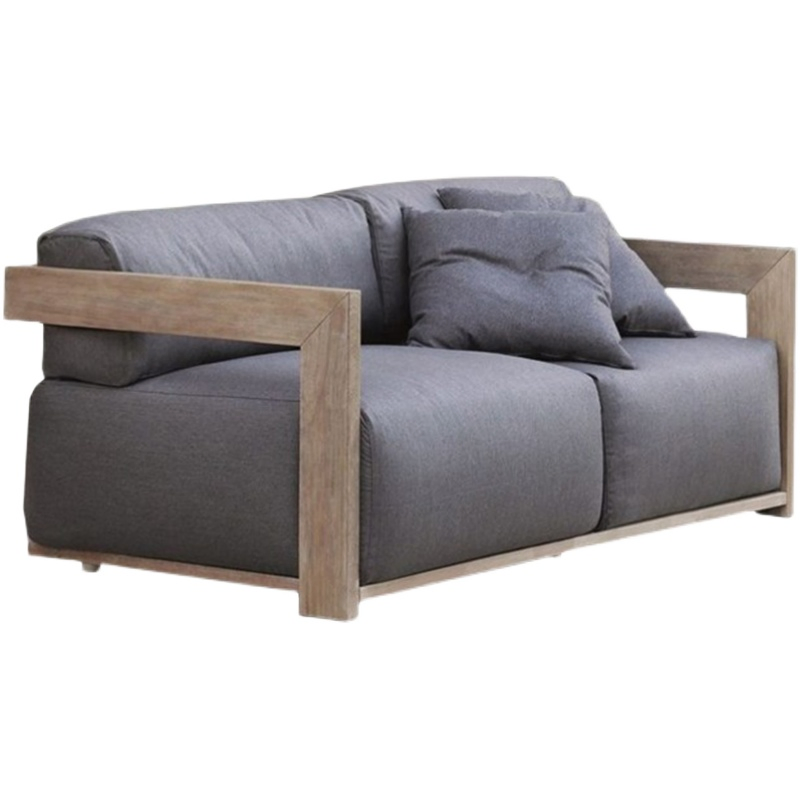 Nordic Style Teak Leisure Balcony Lounge Courtyard Living Room Sectional Furniture Outdoor Garden Patio Sofa