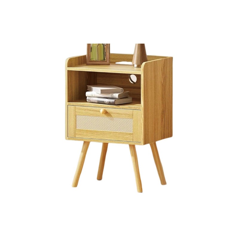 Modern MDF Nightstand with Stylish Storage and Elegant Design Minimalist MDF Nightstand for Bedroom with Versatile Functionality