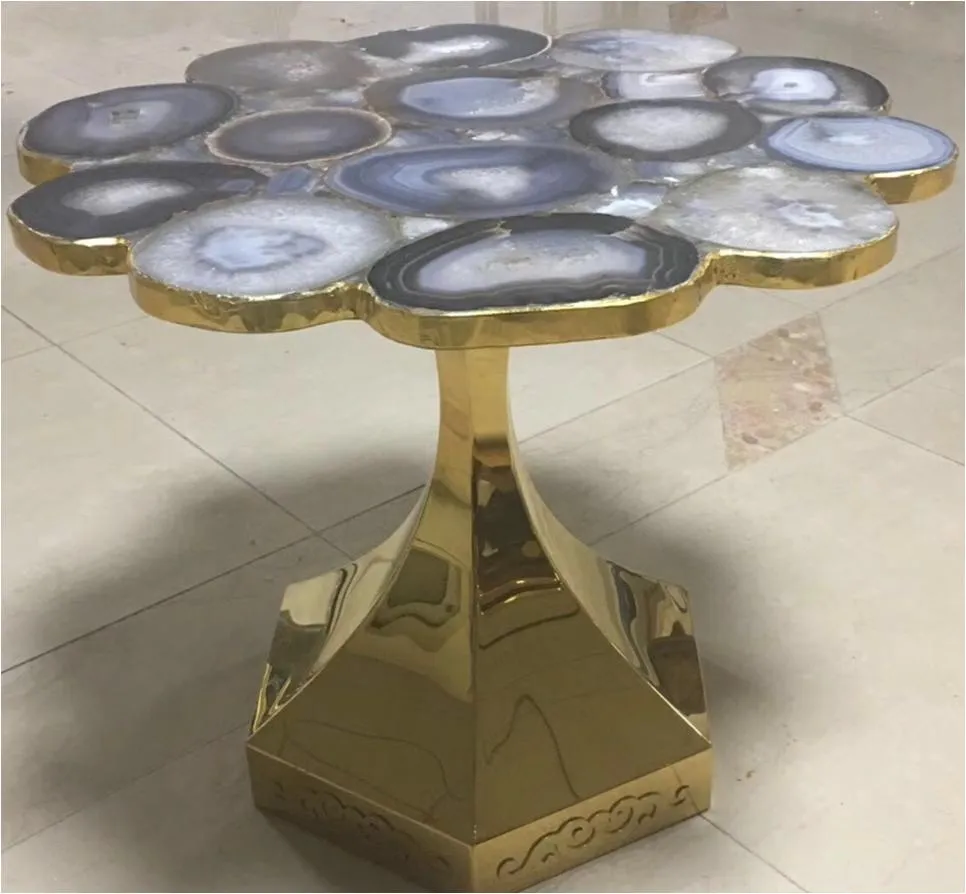 Onyx Marble Side Table View 1