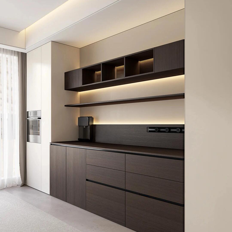 Elegant Antique Chinese Vintage Brown Wooden Dining Room Sideboard Furniture