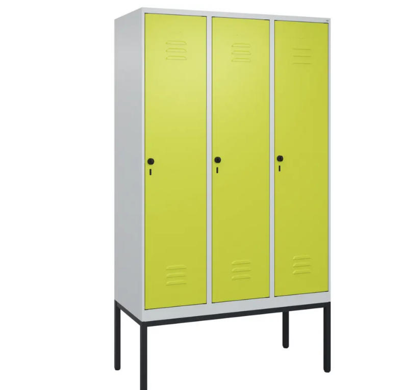 Durable Steel Poolside Bench with Built-in Storage Locker