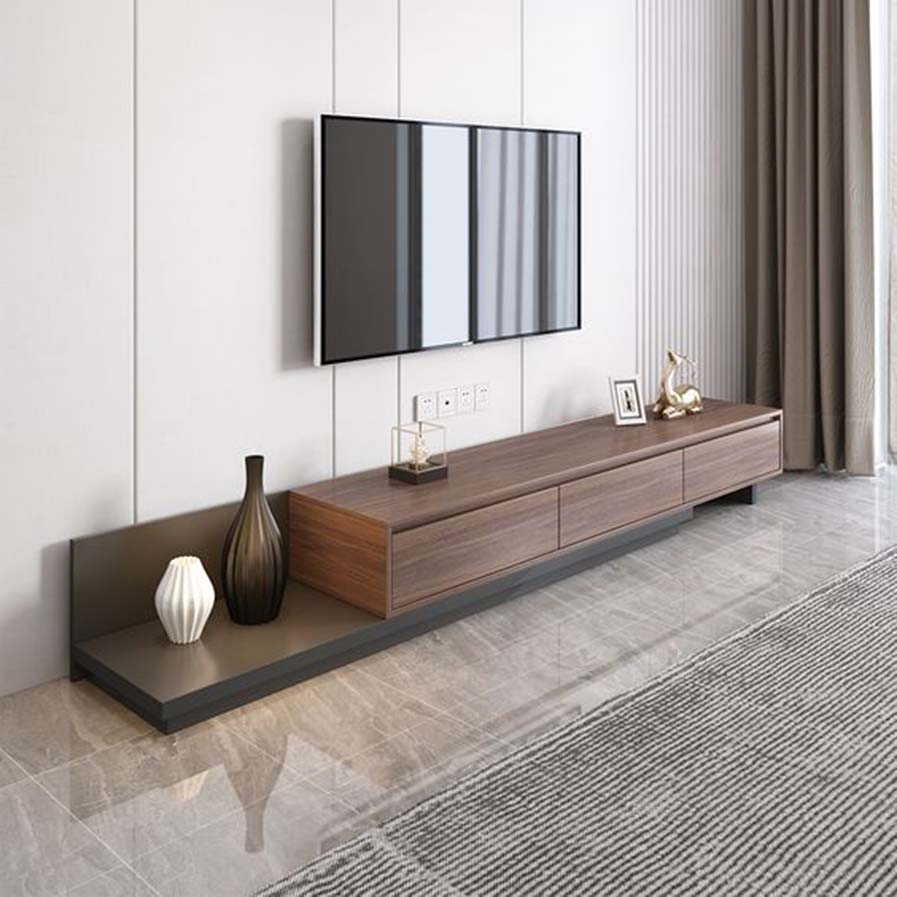 [Light Luxury Style] Golden Frame TV Cabinet Living Room Combination Furniture Fashion Simple TV Cabinet TV Stand