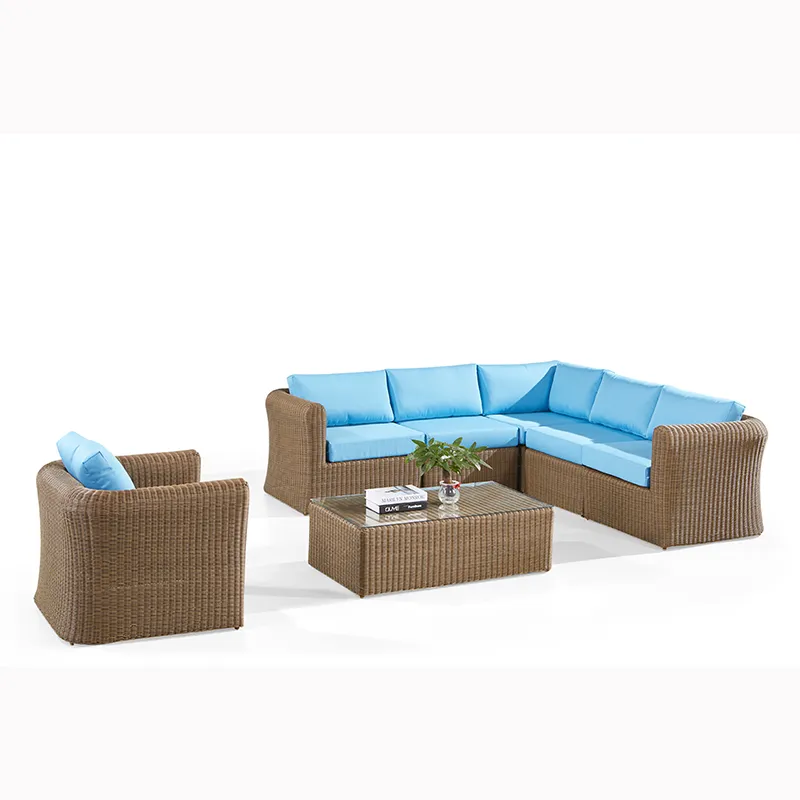 Wicker Rattan Sectional Lounge