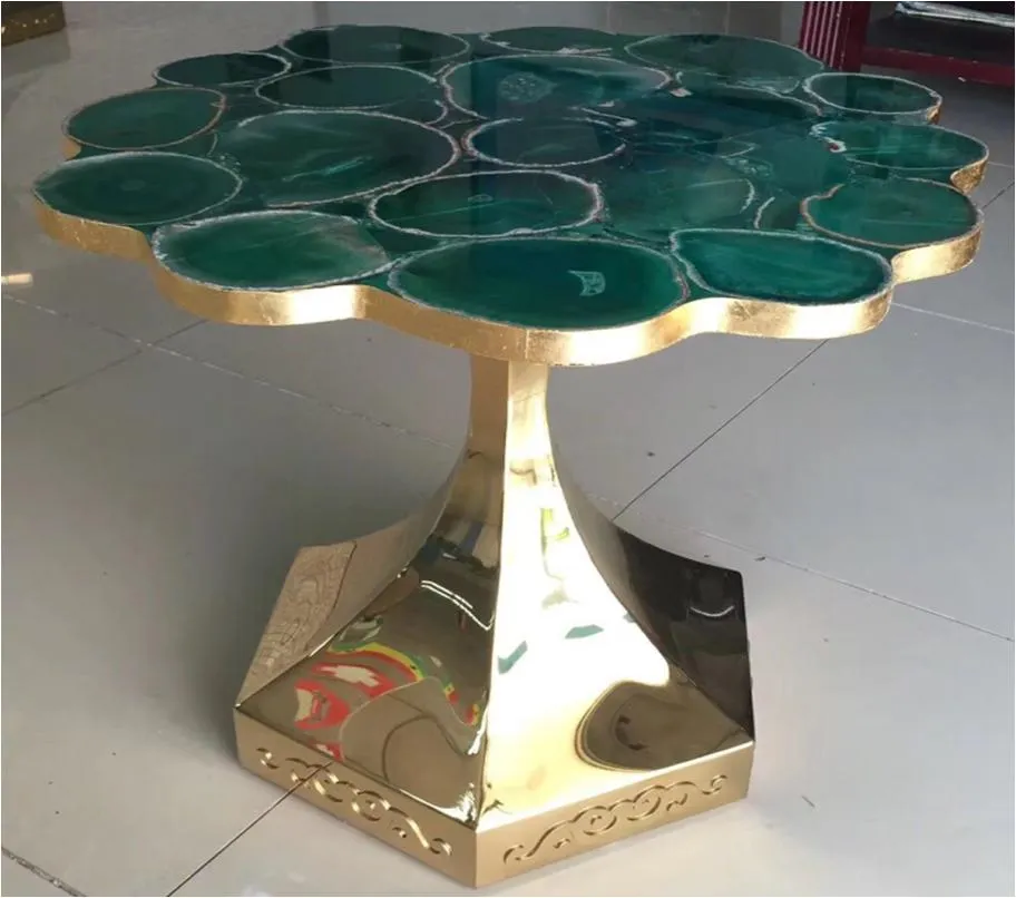 Onyx Marble Side Table View 3