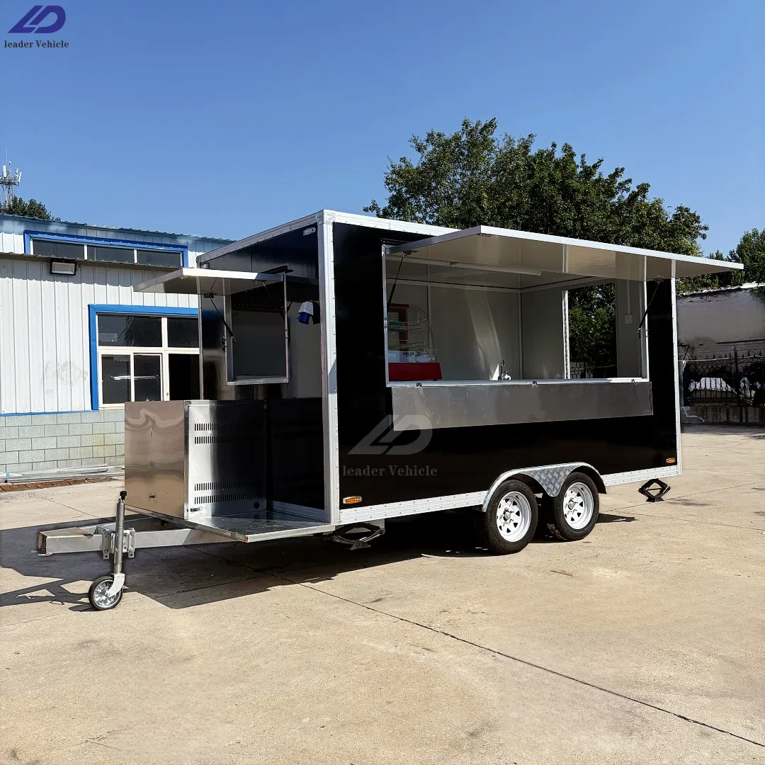 Mobile Catering Juice Beer Bar Food Trailer Fully Equipped Custom Coffee Ice Cream Burger Pizza BBQ Fast Food Cart