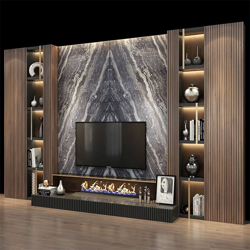 Italian Luxury Living Room Entertainment TV Stand Furniture