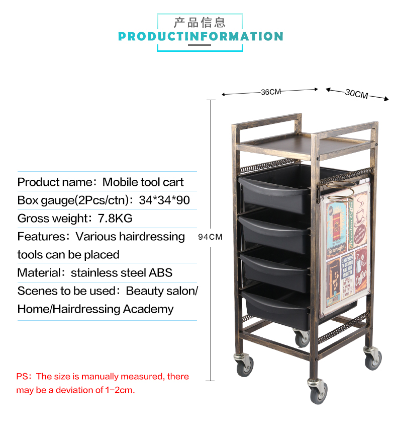 Stylish Rolling Bar Cart with Wine Rack and Glass Holder