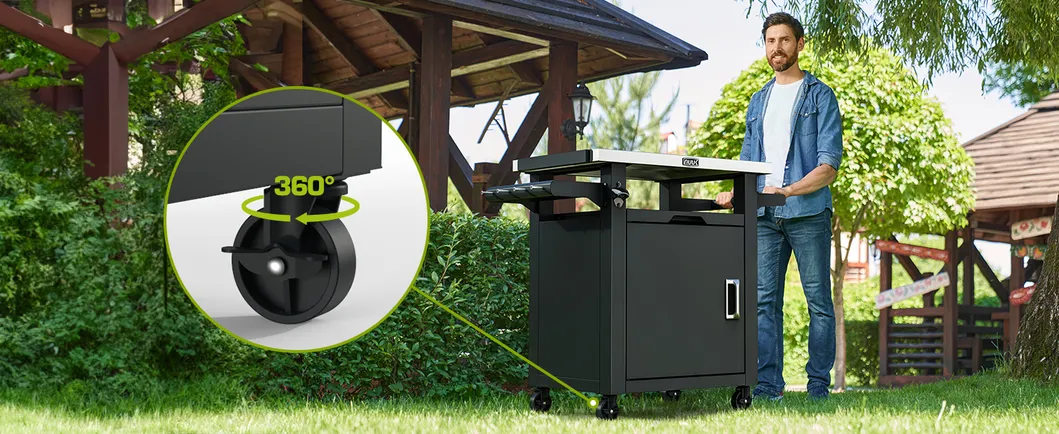 Patio Bar Cart Storage