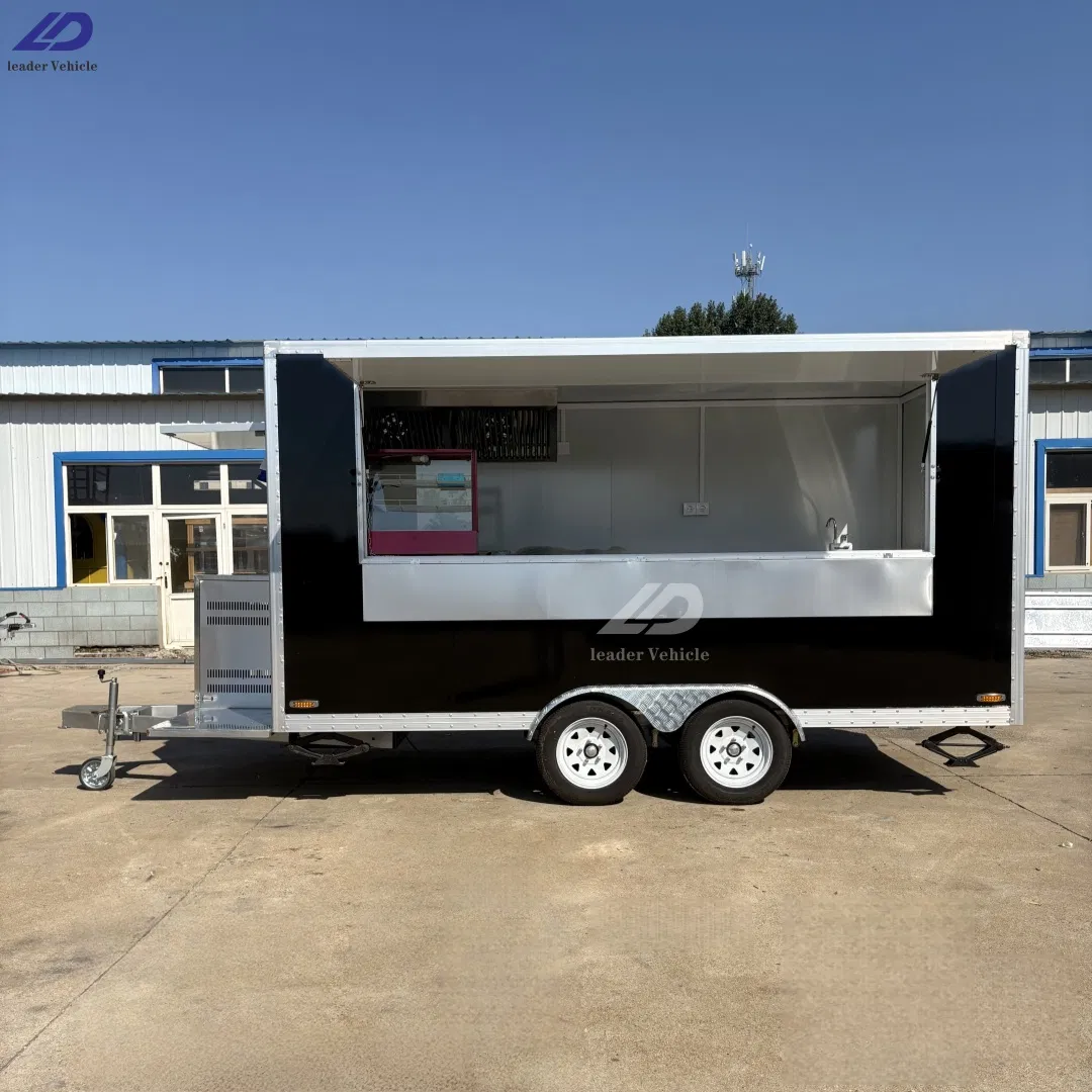 Mobile Catering Juice Beer Bar Food Trailer Fully Equipped Custom Coffee Ice Cream Burger Pizza BBQ Fast Food Cart