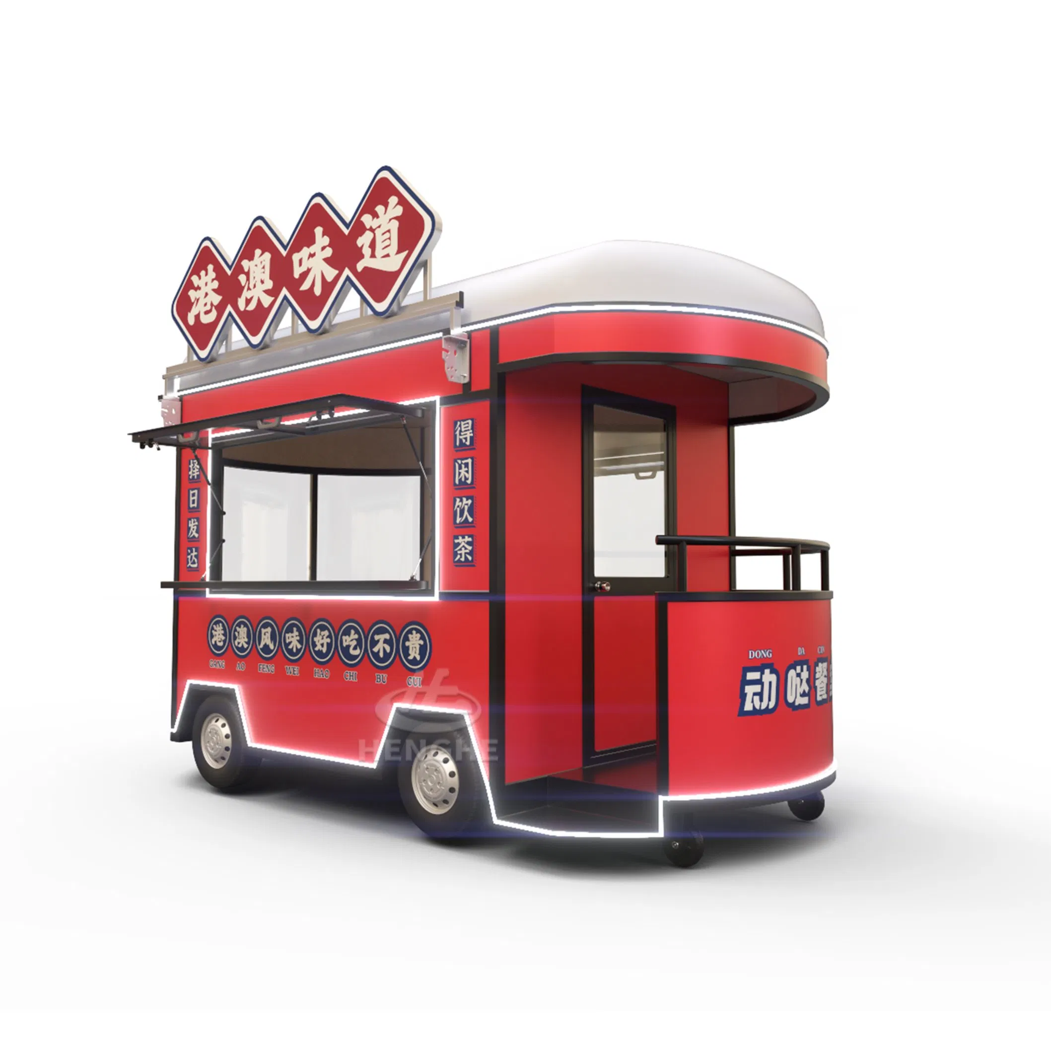 Vintage Bar Mobile Customized Mobile Food Cart Trailer Hot Dog Trailer Cocktail Station Modern Mobile Fast Food Cart with Kitchen