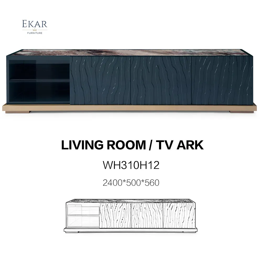 High-End Storage Table with Drawer - Modern Furniture for Living Room TV Stand