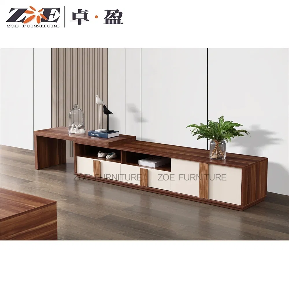 Modern Luxury Living Room Design Style Home Oak Storage Drawer TV Stand