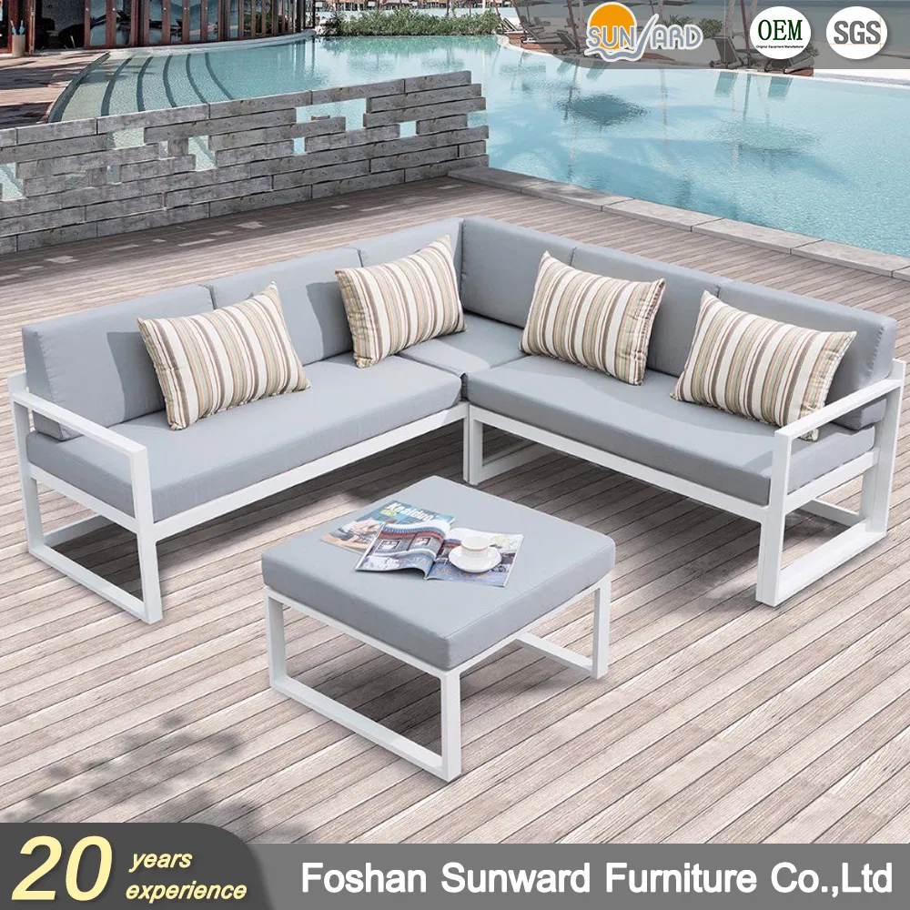 Wholesale Modern Customized Garden Patio Hotel Livingroom Resort Villa Project Leisure Module Sectional Aluminum Outdoor Sofa
