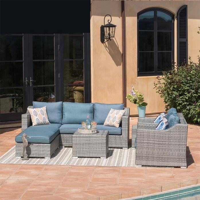 Hot Sale Modern Outdoor Patio Sectional Sofa Set for Villa