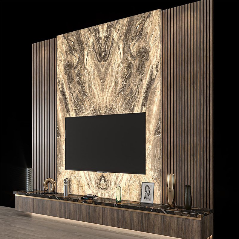 Italian Luxury Living Room Entertainment TV Stand Furniture