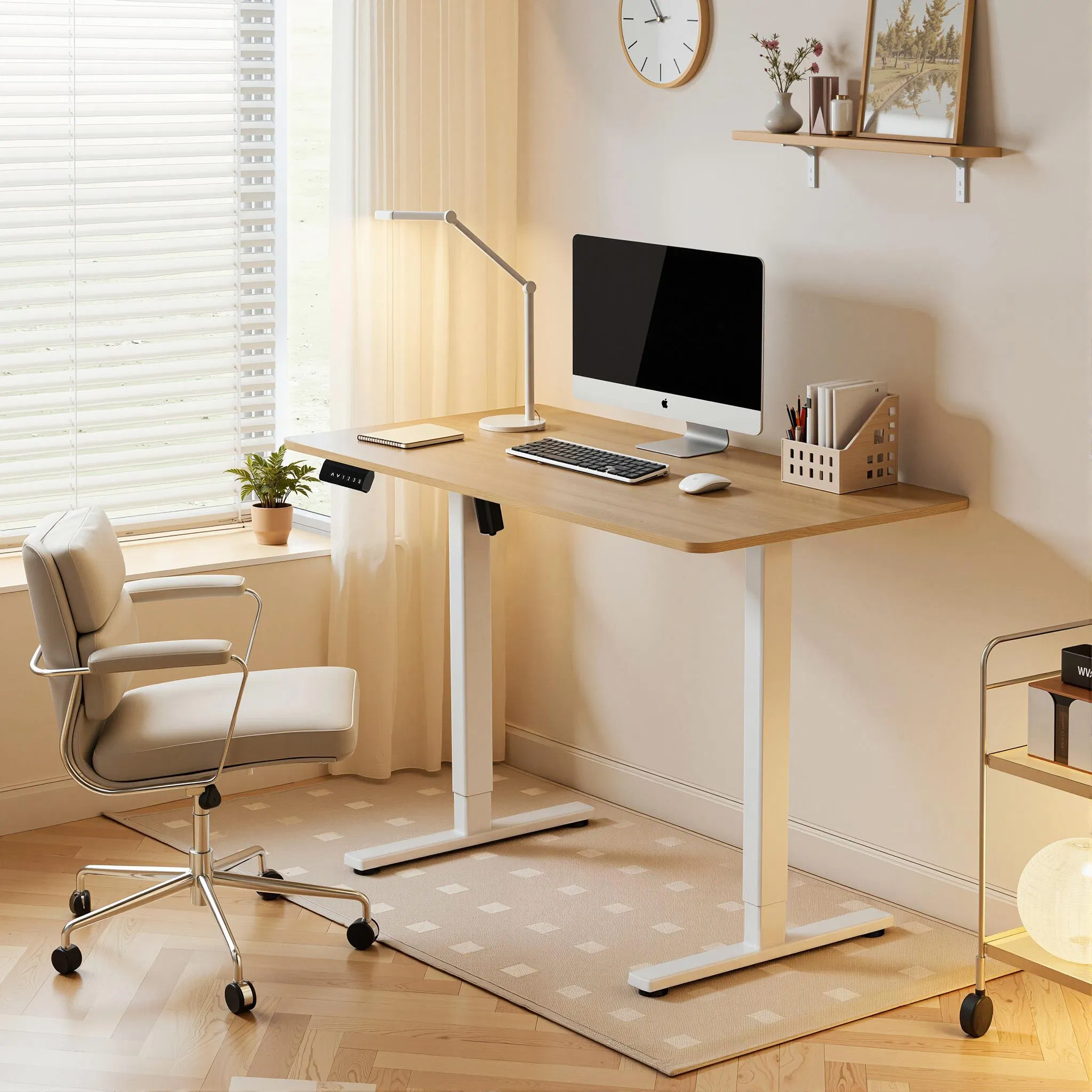 Prorials Furniture Sit Stand Laptop Table Height Adjustable Executive Office Standing Desk