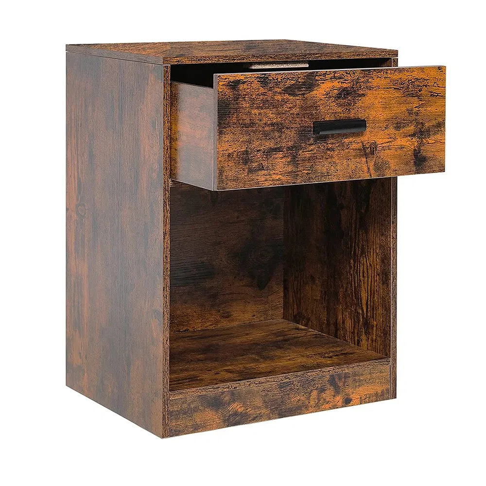 Minimalist Nightstand Wood Bedside Table for Modern Bedroom